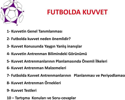 Futbol Antrenmanlarının Planlanması ve Yönetimi